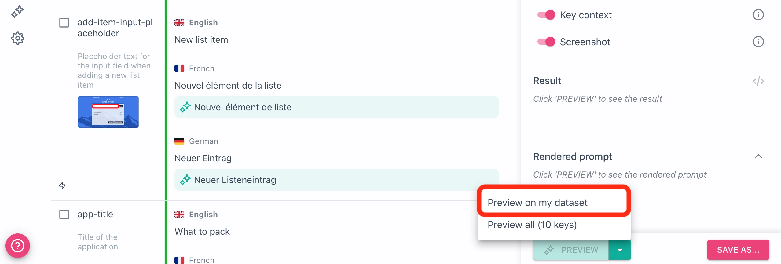 Providing project description